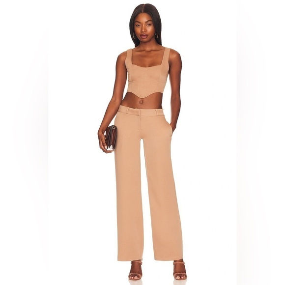 SNDYS Anya Corset Top In Beige - Picture 2 of 4